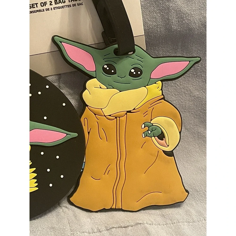 NEW Star Wars Mandalorian 2 Piece Luggage Tag Set The Child Baby Yoda Grogu‎